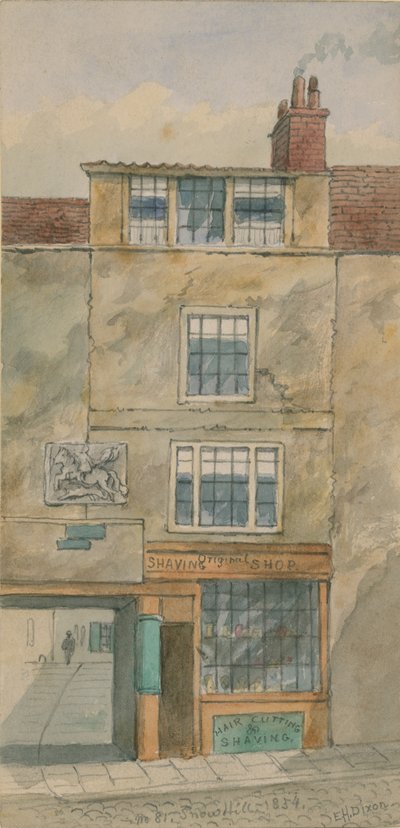 The Old George Inn, Snow Hill, Londra, nel 1854 da English School