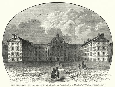 Il Vecchio Ospedale Reale (incisione) da English School