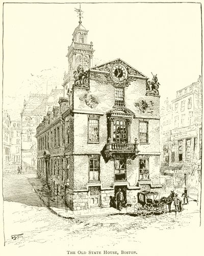La vecchia State House, Boston da English School