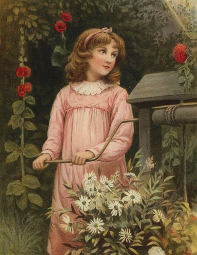 Il vecchio pozzo (cromolitografia) da English School