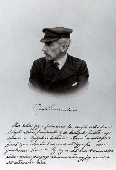 La pagina di apertura del manoscritto di Roald Amundsen da English School