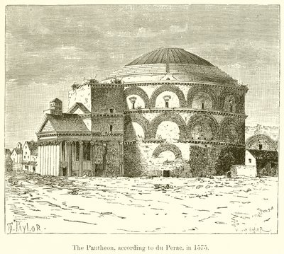 Il Pantheon, secondo du Perac, nel 1575 da English School
