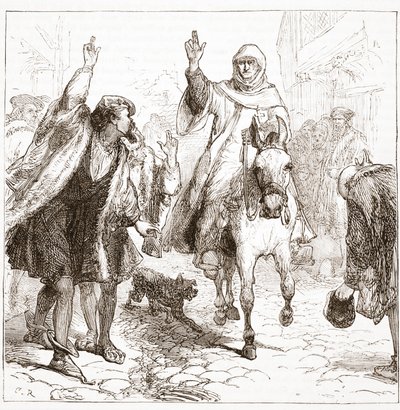 Il nunzio papale Chieregato a Norimberga, illustrazione da La storia del protestantesimo di James Aitken Wylie, pub. 1878 da English School