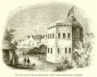 Il Teatro del Giardino di Parigi, Southwark, dove Jonson occasionalmente si esibiva da English School