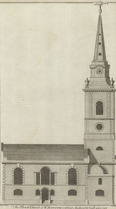 Chiesa parrocchiale di St Botolph senza Aldgate, Londra da English School
