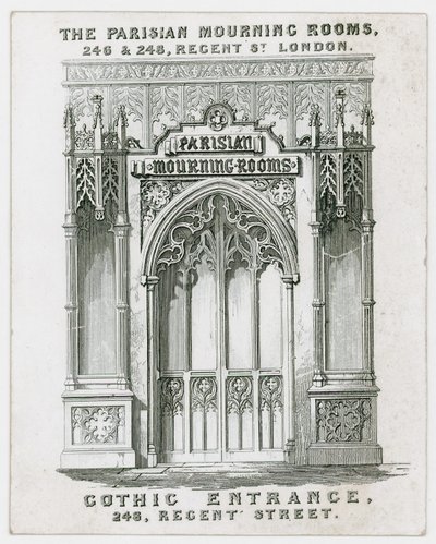 The Parisian Mourning Rooms, biglietto da visita da English School