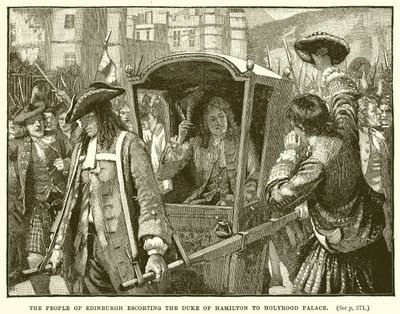 Il popolo di Edimburgo scorta il Duca di Hamilton al Palazzo di Holyrood da English School