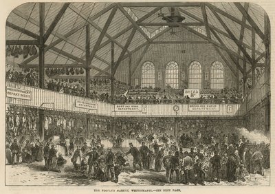 Il Mercato del Popolo, Whitechapel, Londra da English School