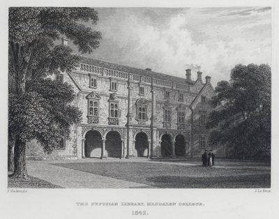La Biblioteca Pepysian, Magdalen College, 1842 da English School