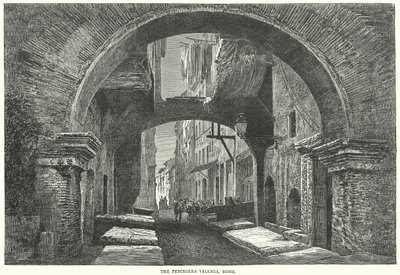 The Peschiera Vecchia, Rome (engraving) da English School