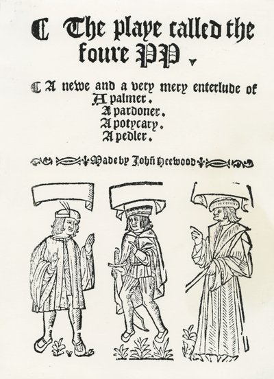 La commedia chiamata i quattro PP, c. 1530 da English School
