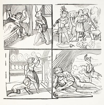 La piacevole storia di Jack Horner, illustrazione da Chap-books del XVIII secolo di John Ashton, pub. 1882 da English School