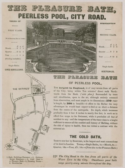 Il Bagno del Piacere, Peerless Pool, City Road da English School