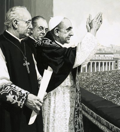Il Papa, salutando le folle da English School