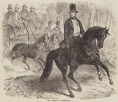 Il Premier ad Aldershott (incisione) da English School