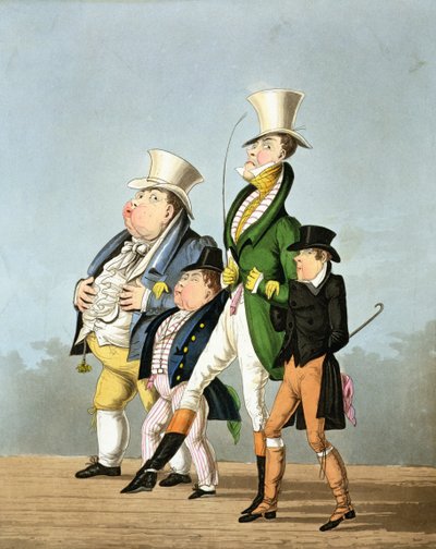 I prezzi - Prezzo pieno, mezzo prezzo, prezzo alto e prezzo basso, inciso da George Hunt, pubblicato da Thomas McLean, 1827 da English School