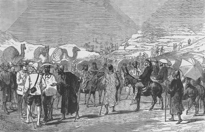 Il Principe di Galles e il suo gruppo alle piramidi da English School