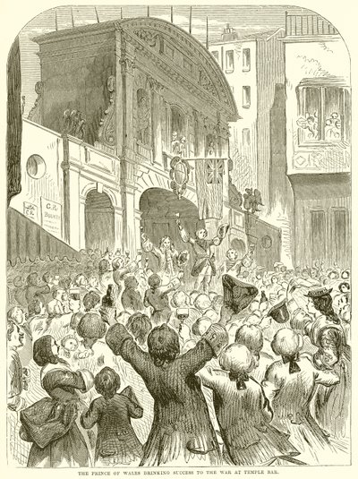 Il Principe di Galles brinda al Successo della Guerra a Temple Bar da English School