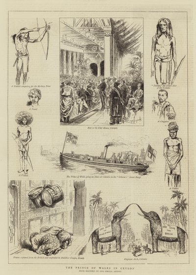 Il Principe di Galles a Ceylon da English School