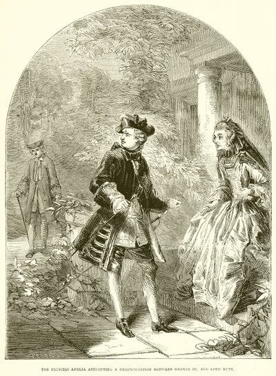 La principessa Amelia tenta una riconciliazione tra Giorgio III e Lord Bute da English School