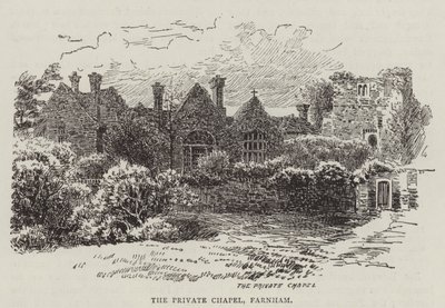 Cappella privata, Farnham (incisione) da English School
