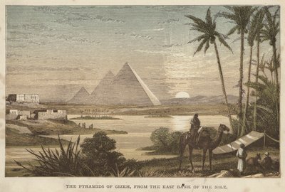 Le piramidi di Giza, dalla riva orientale del Nilo da English School