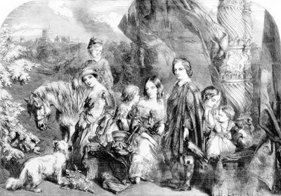 La regina e i suoi figli a Windsor Great Park, da 