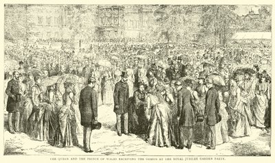 La Regina e il Principe di Galles ricevono gli ospiti alla festa del Giubileo Reale da English School