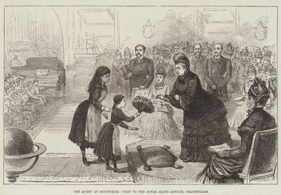 La Regina a Edimburgo, visita al Royal Blind Asylum, Craigmillar da English School