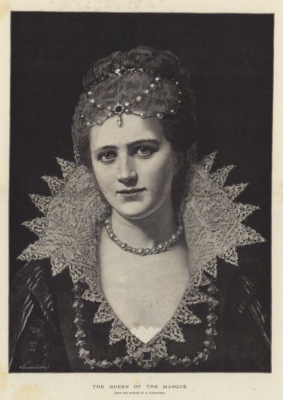 La regina della maschera (incisione) da English School