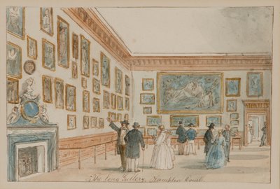 La Galleria della Regina, Hampton Court Palace, c.1860-70 da English School