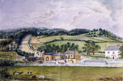 Il capolinea ferroviario, Kent, c.1860 da English School