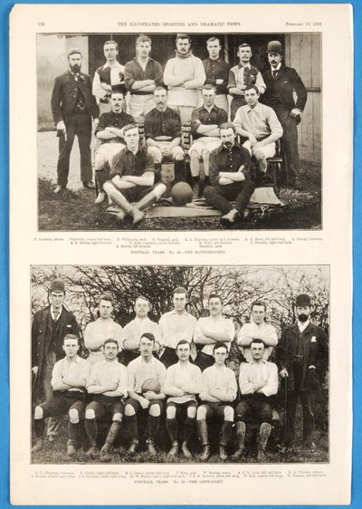 I Ravensbourne e i Connaught, squadre di calcio presenti in The Illustrated Sporting and Dramatic News, 13 febbraio 1892 da English School