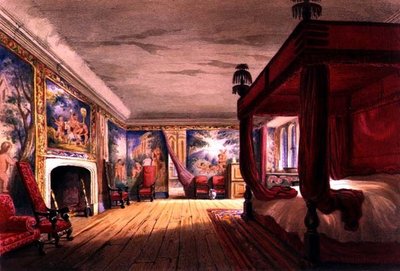 La Stanza Rossa, Cotehele House, c.1830-40 da English School