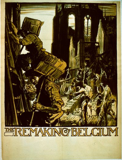 La Ricostruzione del Belgio, c.1918 da English School
