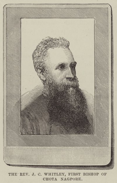 Il reverendo J C Whitley, primo vescovo di Chota Nagpore da English School