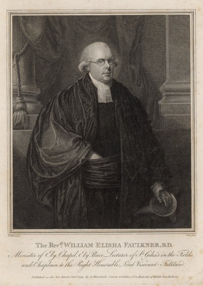 Il Reverendo William Elisha Faulkner, Ministro della Cappella di Ely, Ely Place, Londra da English School