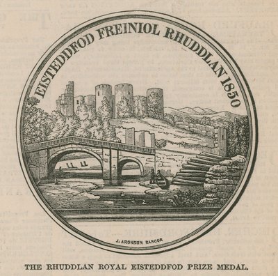 Medaglia del Premio Reale Eisteddfod di Rhuddlan da English School
