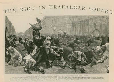 La rivolta a Trafalgar Square: Scontro in St Martins Lane tra la polizia e il contingente di Clerkenwell Green da English School