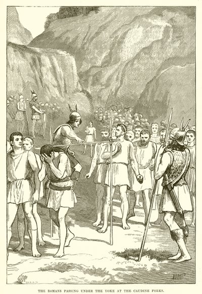 I Romani che passano sotto il giogo alle Forche Caudine da English School