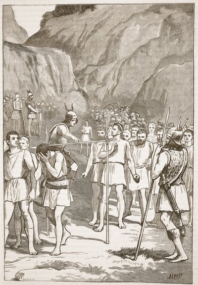 I romani che passano sotto il giogo alle Forche Caudine da English School