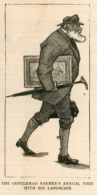 Royal Academy, Londra; La visita annuale del gentiluomo agricoltore con il suo paesaggio da English School