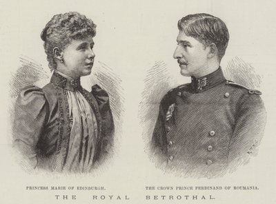 Il fidanzamento reale (incisione) da English School