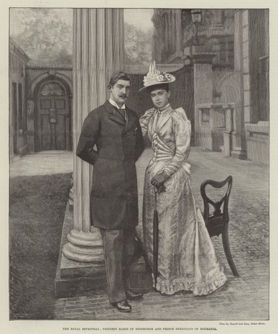 Il fidanzamento reale, principessa Marie di Edimburgo e principe Ferdinando di Romania da English School