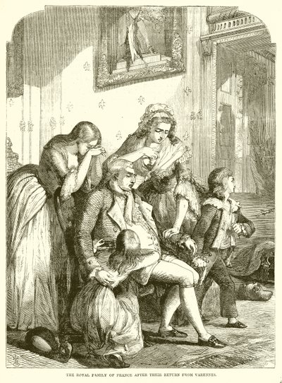 La Famiglia Reale di Francia dopo il ritorno da Varennes da English School