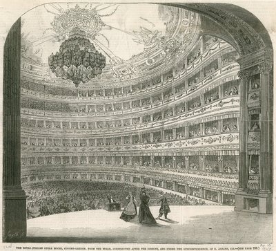 Il Royal Italian Opera House, Covent Garden, Londra da English School