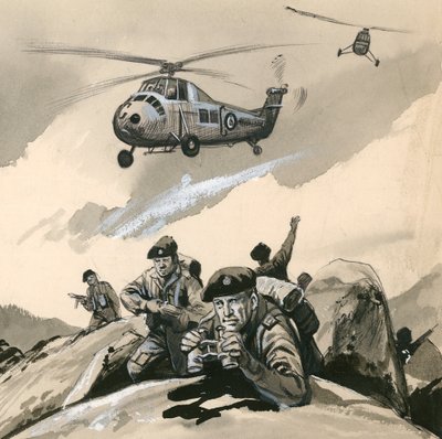 I Royal Marine Commandos in un punto critico negli anni 
