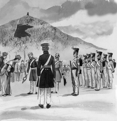 I Royal Marines occupano la nuova isola acquisita di Hong Kong da English School