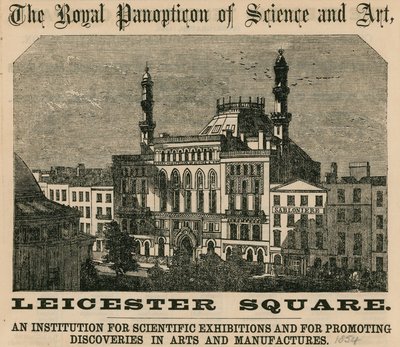 Il Panopticon Reale di Scienza e Arte, Leicester Square, Londra da English School