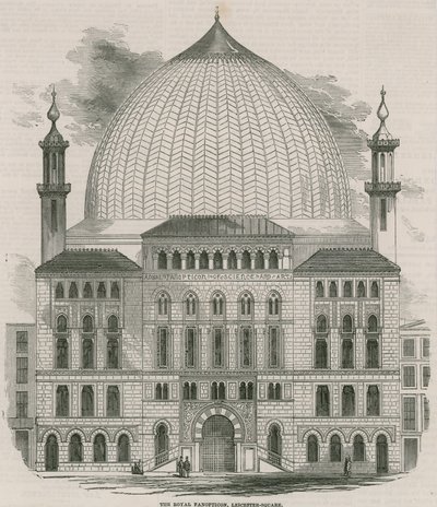 Il Royal Panopticon of Science and Art, Leicester Square, Londra da English School